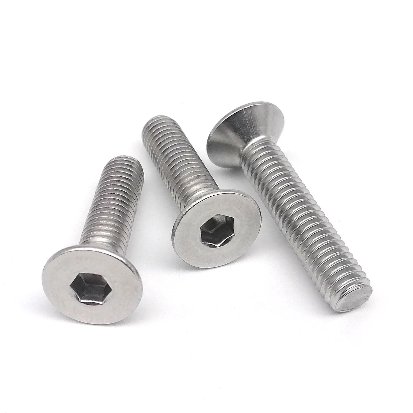 5/10/50 قطعة M1.6 M2 M2.5 M3 M4 M5 M6 M8 304 A2-70 مسدس من الفولاذ المقاوم للصدأ عرافة المقبس رئيس شقة غاطسة الترباس المسمار L = 3-150 مللي متر #4