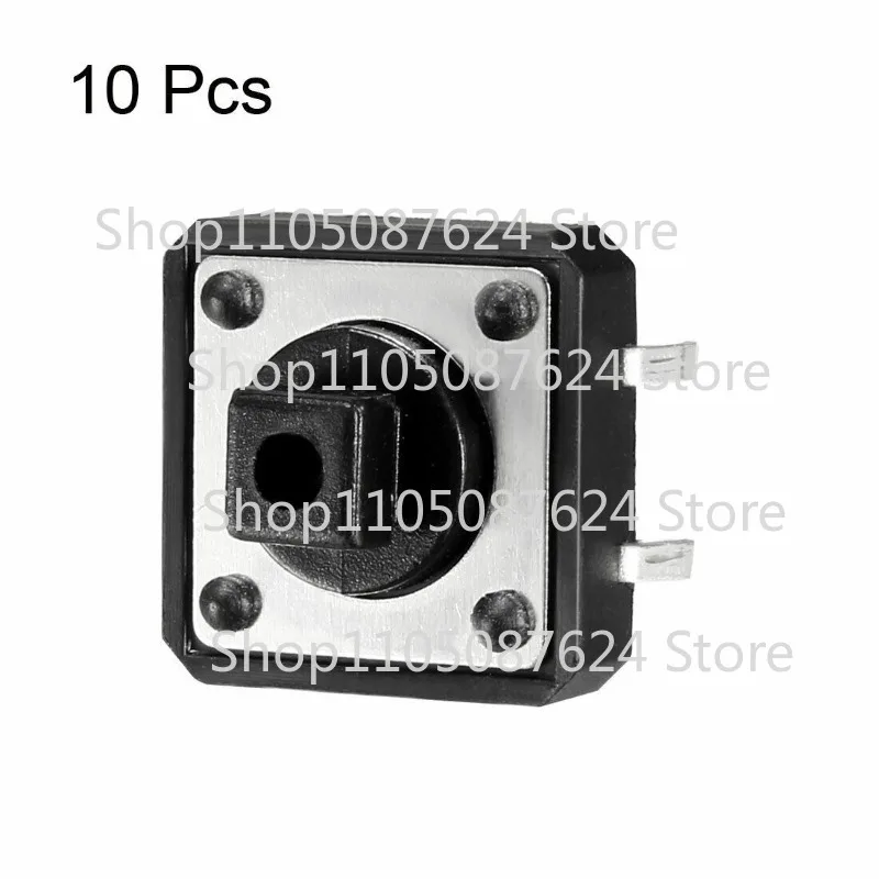 V  10pcs Panel Current PCB DIP Tactile 4-Pin Push Button Switch 12x12x7.3mm