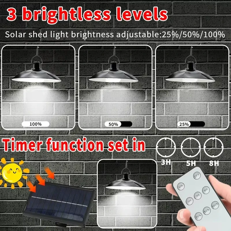 Upgraded 8800mAh Solar Outdoor Light Double Head 112 LED Motion Sensor Waterproof Solar Shed Light For Courtyard Garden Garage