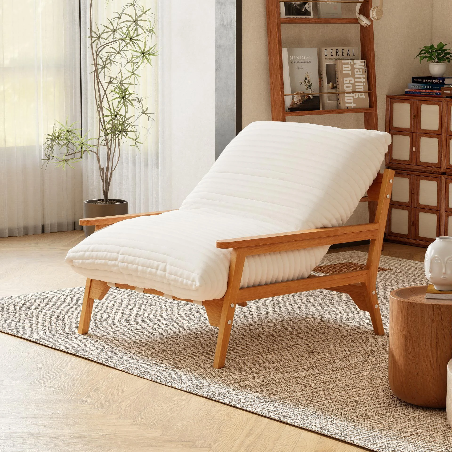 Voxhome In Stock Single Sofa Beige Lounge Chair With Armrests Sponge Down Filled Couch Living Room Sofa Furniture Lazy Sofa