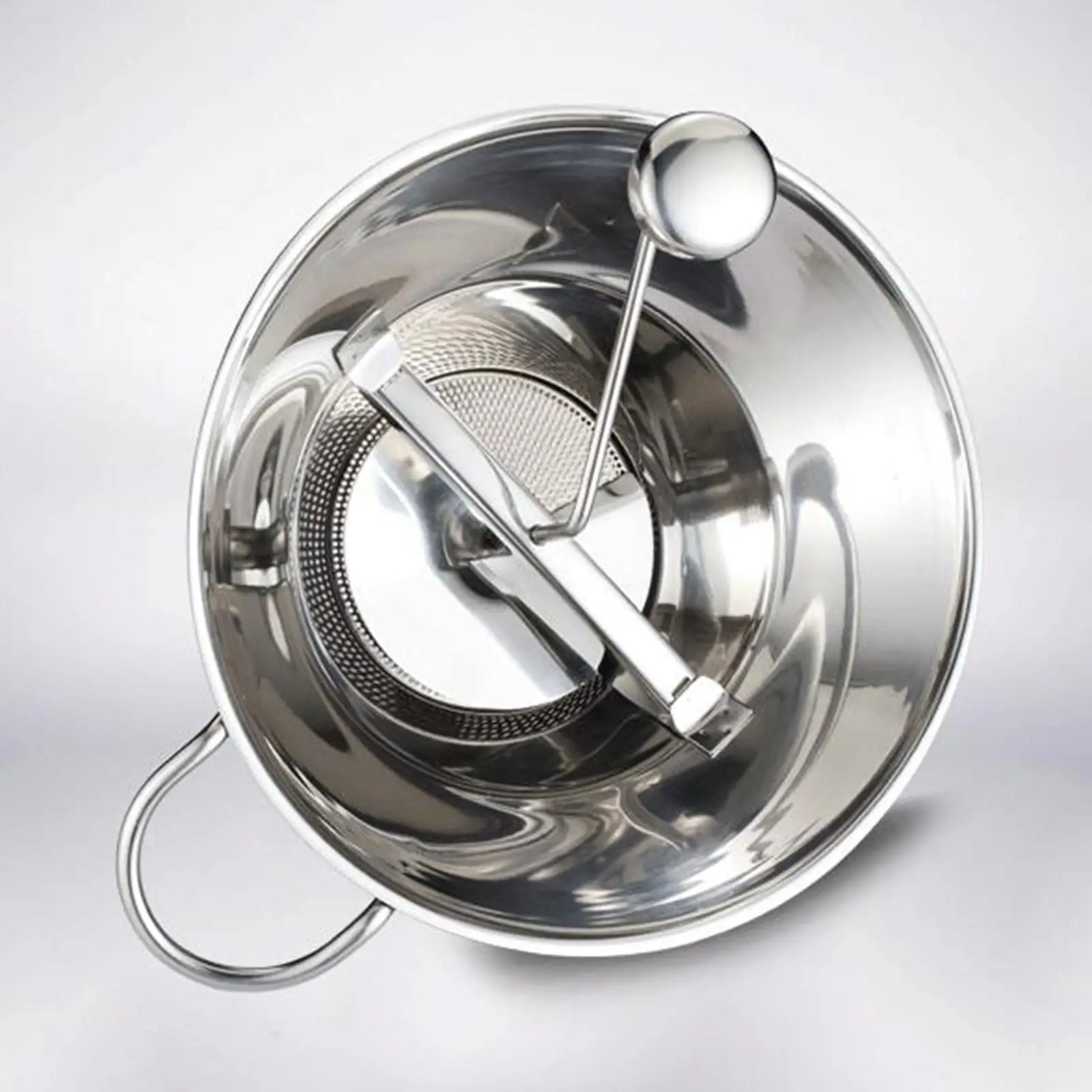 Hand Crank Food Mill Vegetable Strainer, Mashing Potato Masher with 5 Milling Discs for Strained Carrots Potatoes