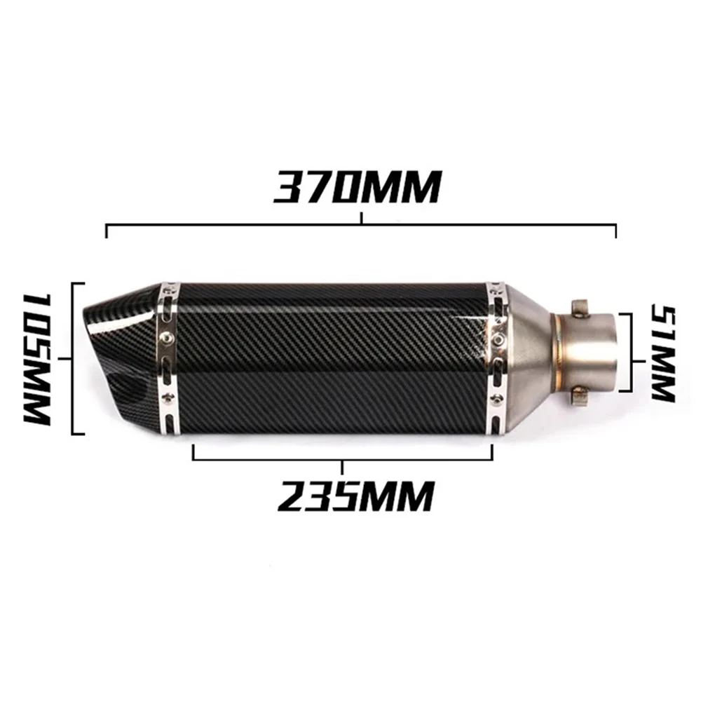 Hochwertiger Universeller 51mm Performance-Auspuff für Motorräder, Schalldämpfer zum Fabrikpreis, 310mm 370mm 470mm 570mm – Detail 6