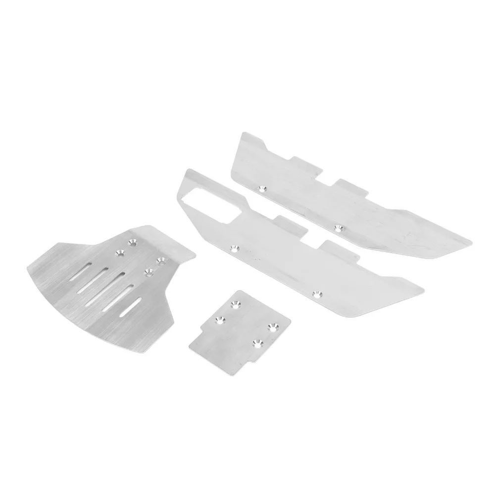 Stainless Steel Chassis Armor Protector With Screws Easy Install Skid Plate Guard Impact Protection for Traxxas 2WD 1/10 RC Car