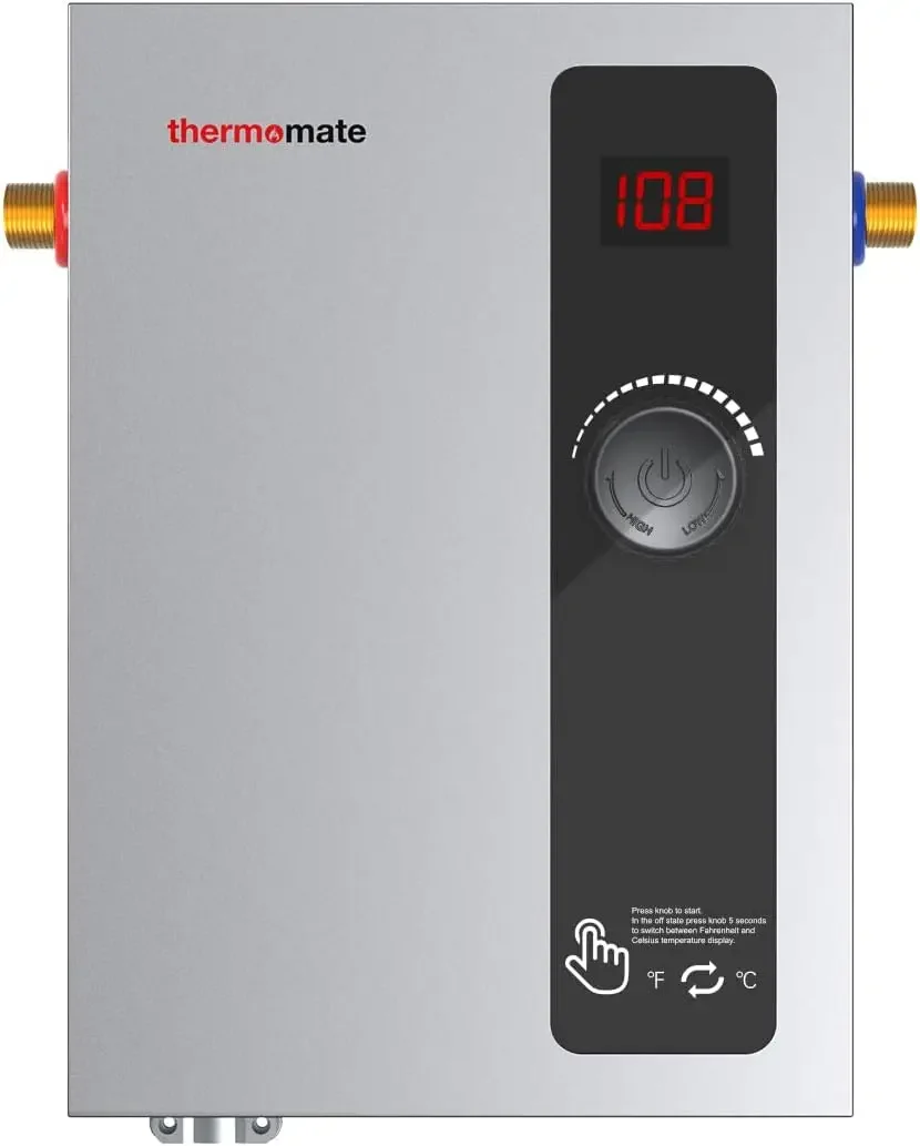 Tankless Water Heater Electric, 11kW at 240 Volt, On Demand Instant Hot Water Heater for Point of Use, Self-Modulating Save Ener