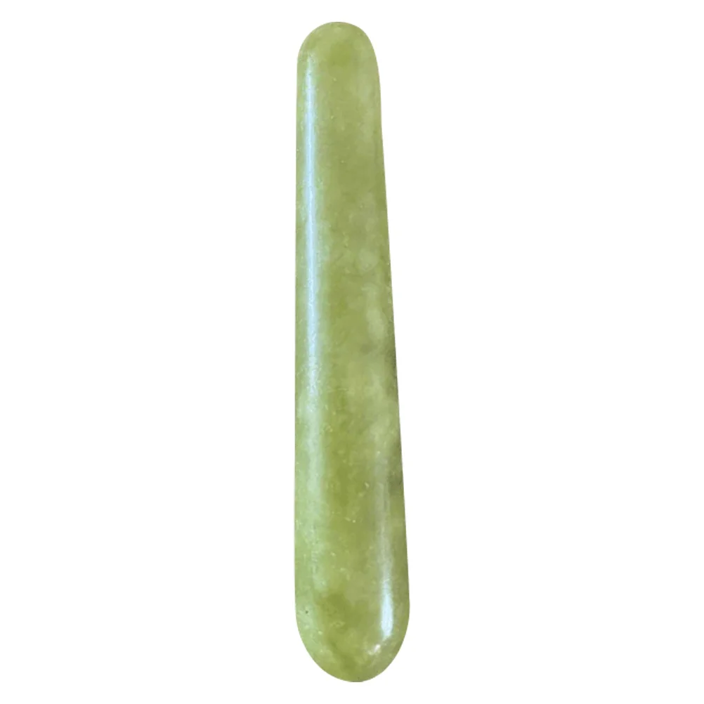 

Jade Massage Stick Natural Acupoint Pen Meridians Therapy Tool for Neck Shoulder Back Relief Green Portable Pen