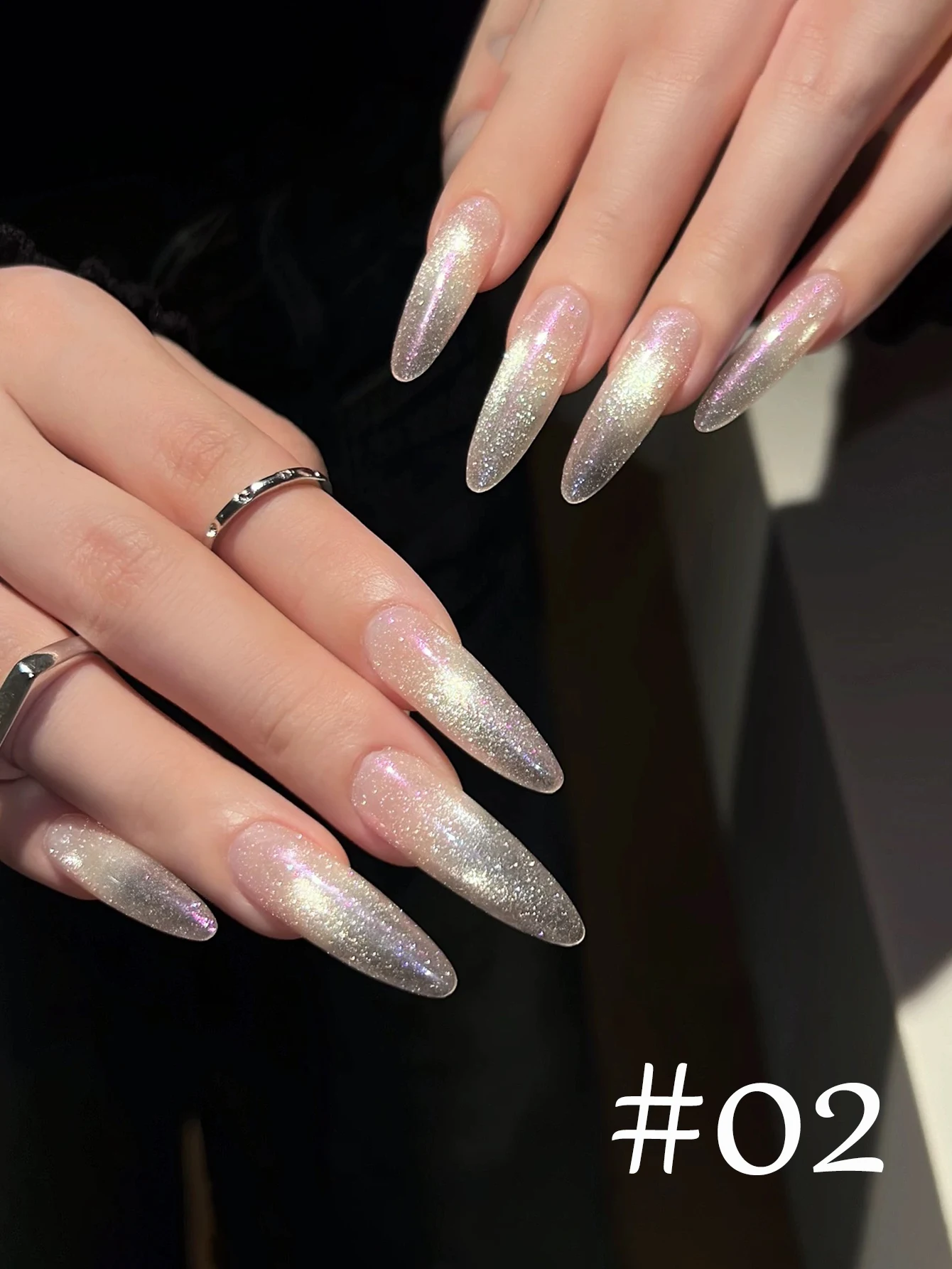 1 pièces ZH automne ongles chaud Aurora mousseux glace Gel vernis à ongles Flashy blanchissant glace Transparent paillettes cristal Nail Art