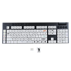 Solid White Fearless Strike Chemistry PBT Material Keycaps Compatible with Logitech G813 G815 G913 G915 G913 TKL G915 Keyboard