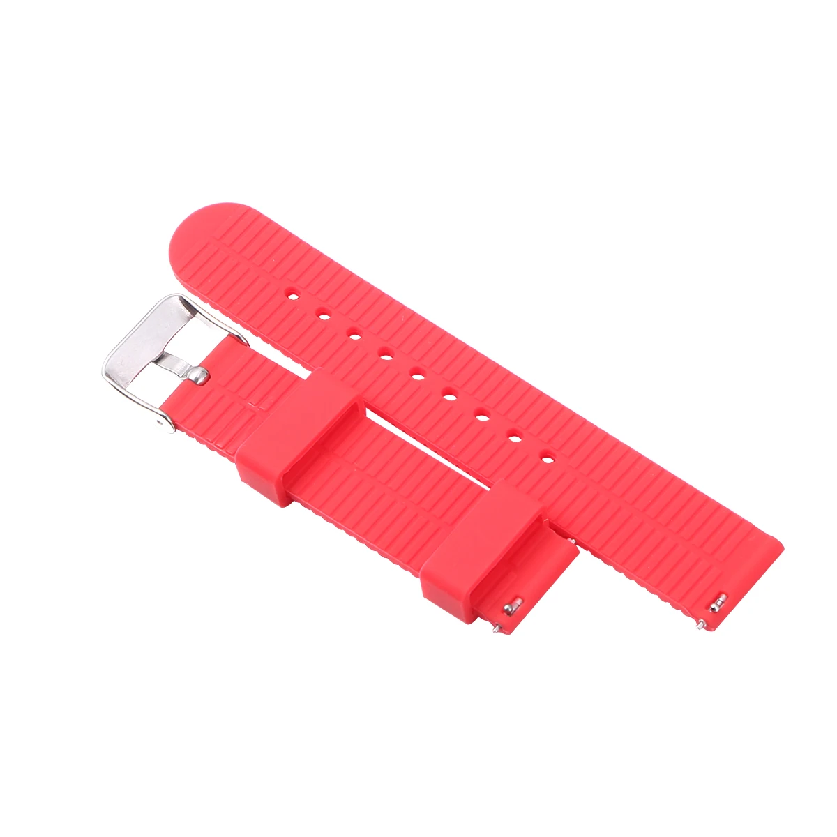 

Eco-Friendly Silicone Watchband 20Mm Adjustable Wristband For Fitness Sports Red Comfortable Replacement Strap Environmentally