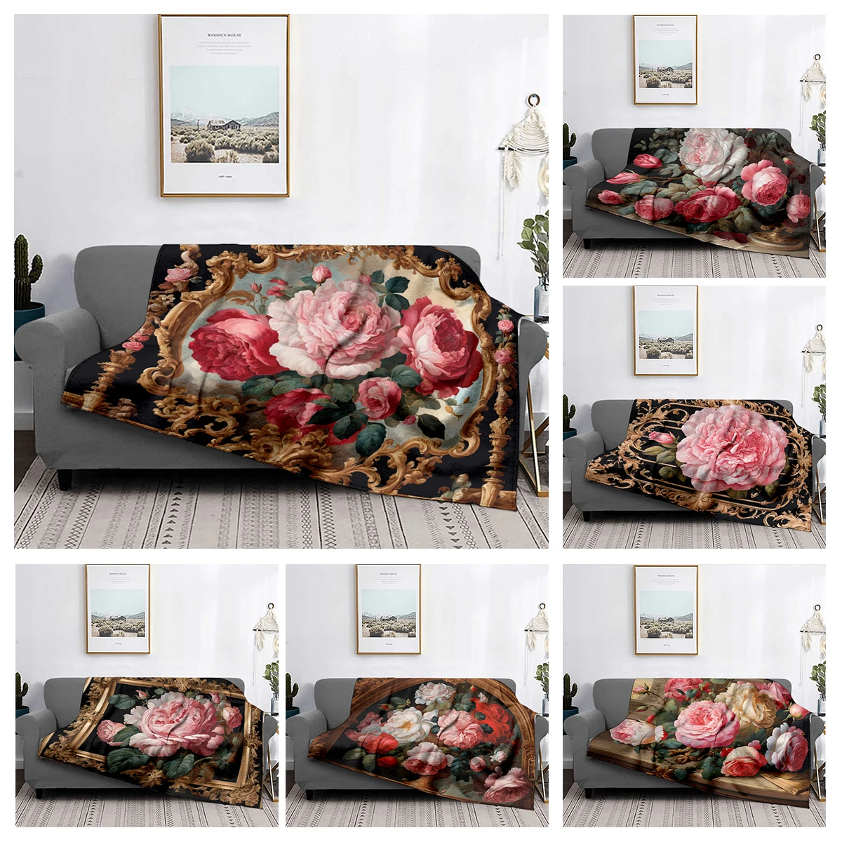 

Home decoration plush Throw Sofa blanket Bedspread on the bed fluffy soft blankets decor Plaid Modern Persia boho Blankets