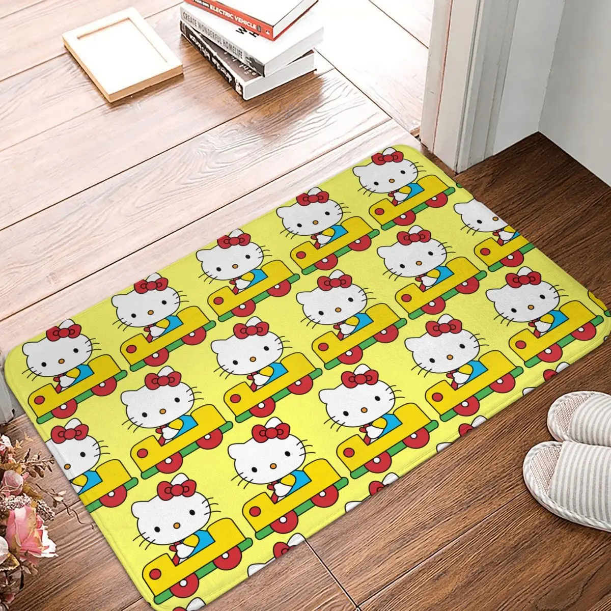 Hello Kitty Bathroom Mat Drive Doormat Flannel Carpet Entrance Door Rug Home Decoration