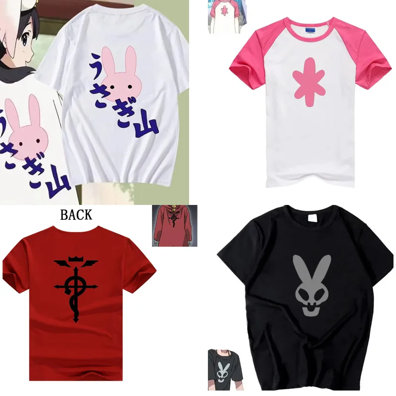 Tamako Kitashirakawa Anko Anime cos Alchemist Edward Elric shirt Cosplay Miyauchi Renge Kemono Kusaka Kabane T-shirt  Tees Tops