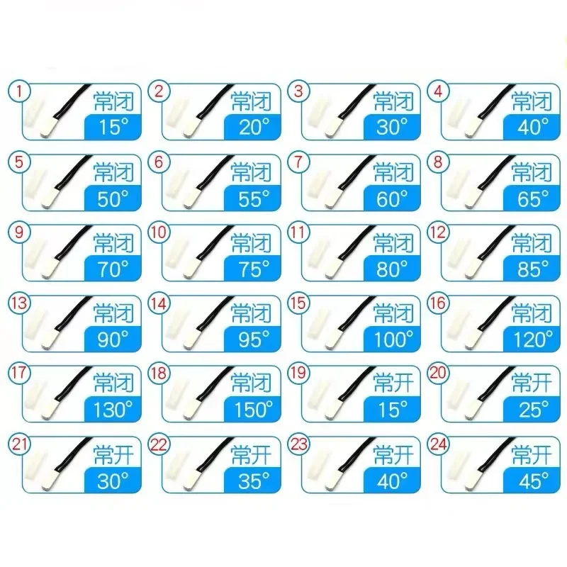 

KSD9700 Normally closed 5A250V 55C 75C 85C 90 95C 100C 145C Degree Celsius Thermostat Thermal Protector fuses Temperature Switch