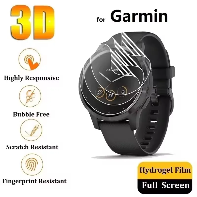 1-5Pcs Hydrogel Film For Garmin Venu 2 2s 3s 3 Instinct 2X Solar HD Clear Screen Protector