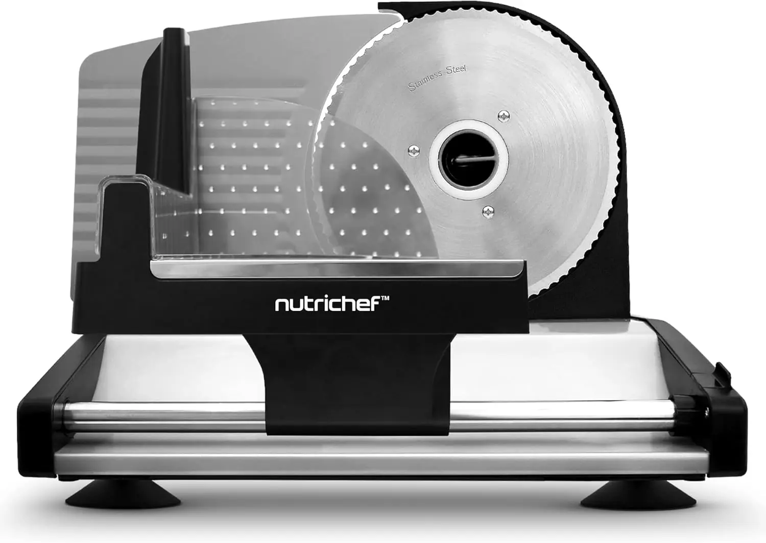 

Electric Meat Slicer | 200W Automatic Adjustable Thickness | Stainless Steel Blade & Safety Pusher
