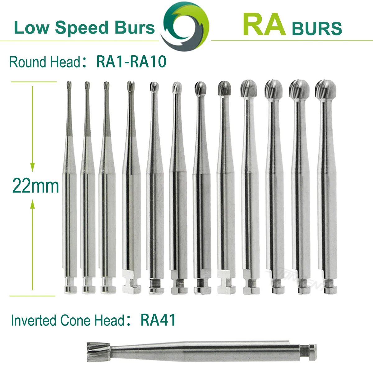 

WAVE Dental Burs Tungsten Carbide Burs Dental Strawberries RA Bur For Contra Angle Low Speed Handpiece 5Pcs/ Pack