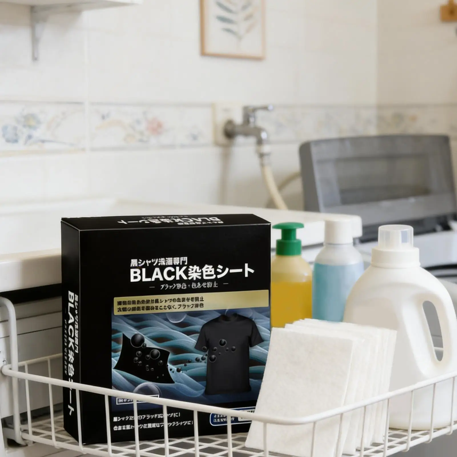 Clothes Black Enhanced Tablets Laundry Blackening Dyeing Tablets Clothes Color Protection Sheets for Washing Machine Cleaning