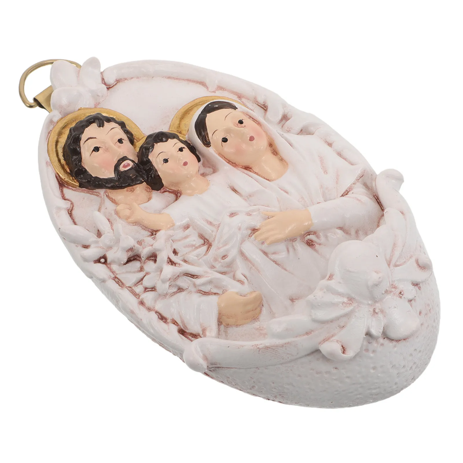 5 Inch Resin Holy Water Font Catholic Religious Jesus Wall Mount Entrance Baptism Confirmation Easter Home Decor