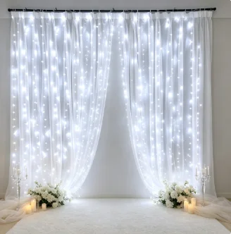 Fairy Lights String Lights 3Mx3M USB LED Garland Curtain for Wedding New Year Festive Party Christmas Indoor Home Decoration