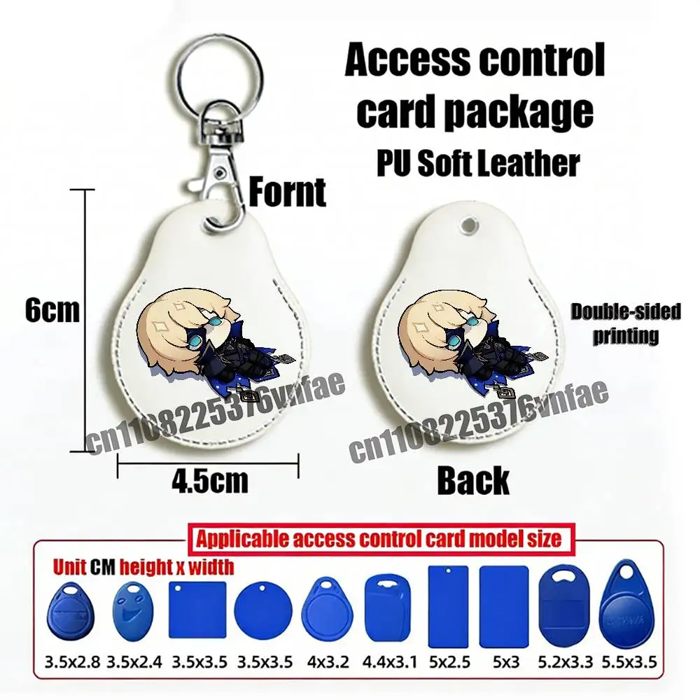 For Dainsleif Genshin Impact ID Clips Credit Bank Access Bus Electric Car Elevator Card Holder Cover Keychain