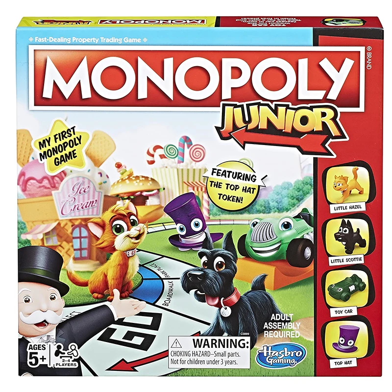 

Hasbro Gaming Monopoly Junior Card Game for Kids Board Game Play Card Toy Puzzle Family Party Game Toys for Children Adult Gift