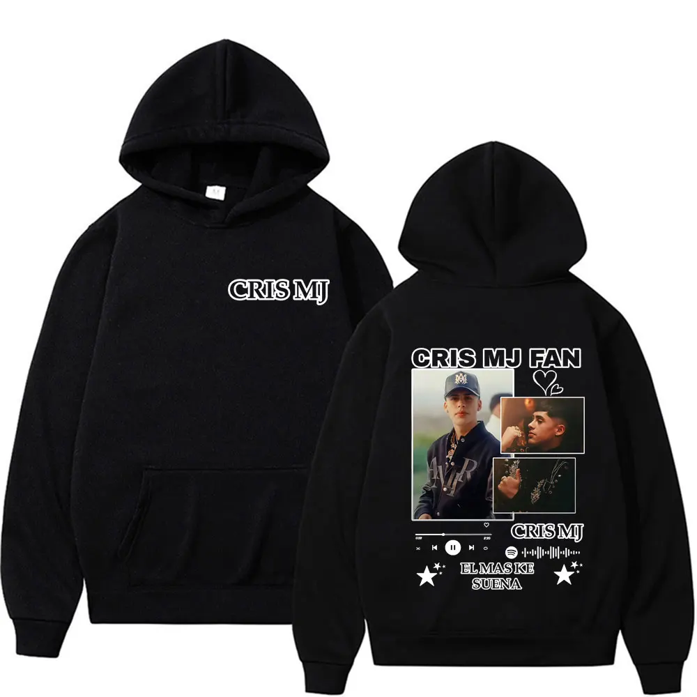 

Рэпер CRIS MJ FAN Album Tour Cover Толстовка Мужская одежда Винтаж 90-х годов Хип-хоп Классические толстовки Высококачественные толстовки большого размера
