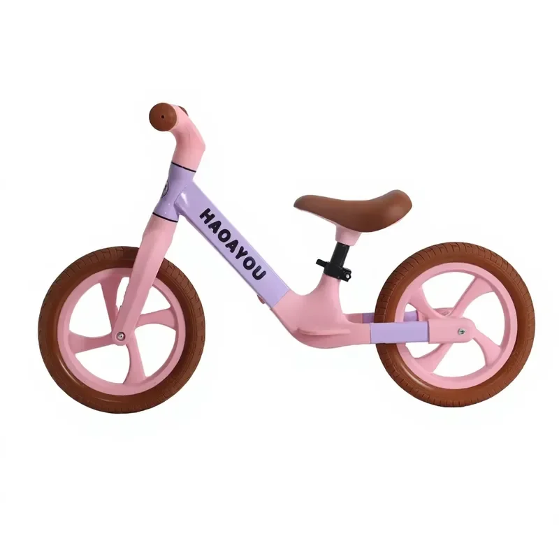 Premium PP High Carbon Steel Kids Balance Bike No Pedal 12inch Tires Leather Cover Saddle for Boys Girls 2-7 Years view 3