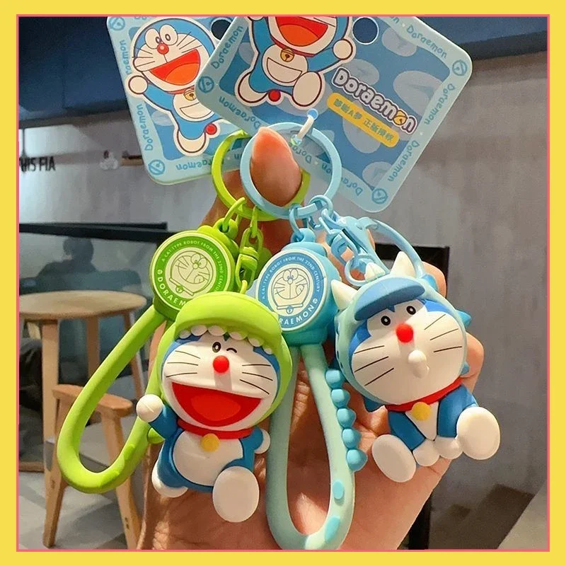 

Miniso collaboration anime Doraemon peripheral pendant cute cartoon keychain blue chubby book bag hanging decoration gift