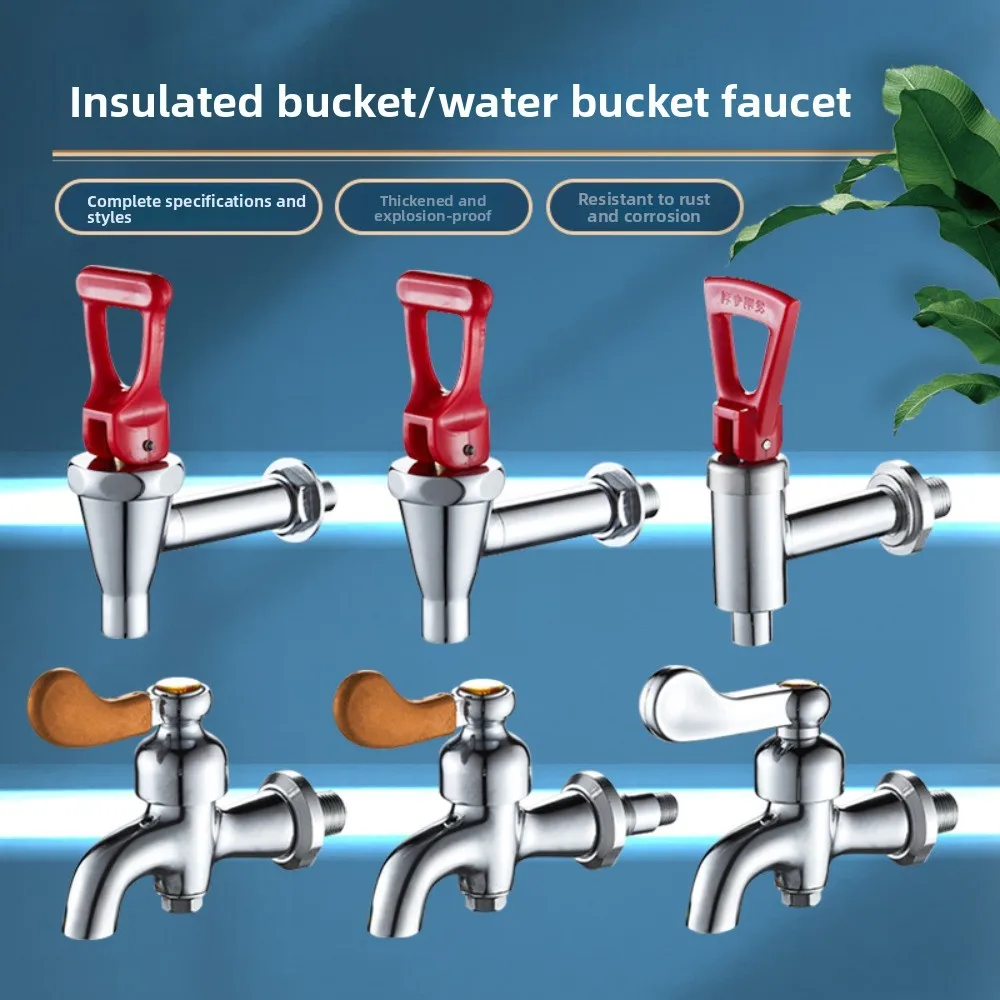 3/4 Electric Water Boiler Faucet Copper High Temperature Resistant Milk Tea Insulation Bucket Faucet Water Boiler