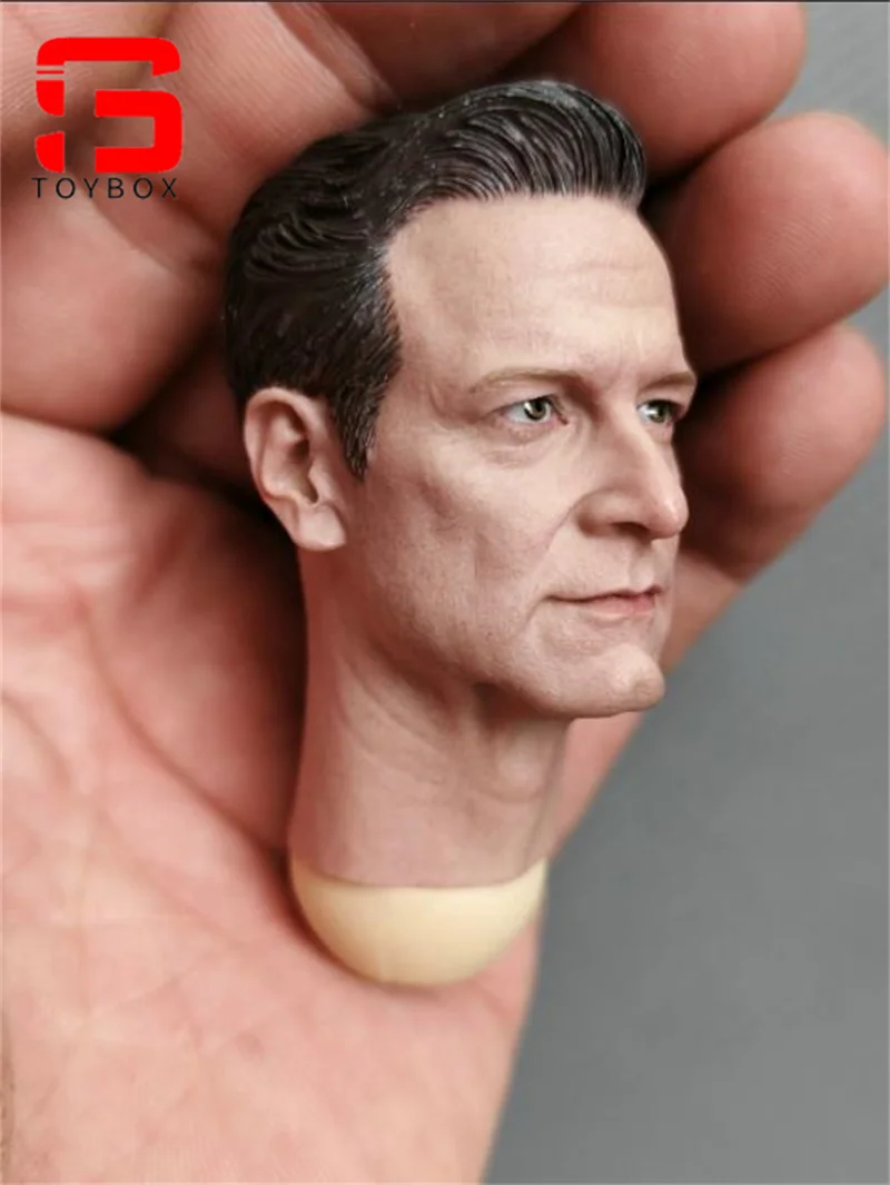 Model głowy Colin Firth w skali 1/6, rzeźbiony, pasujący do 12-calowych męskich figurek żołnierzy, lalek.