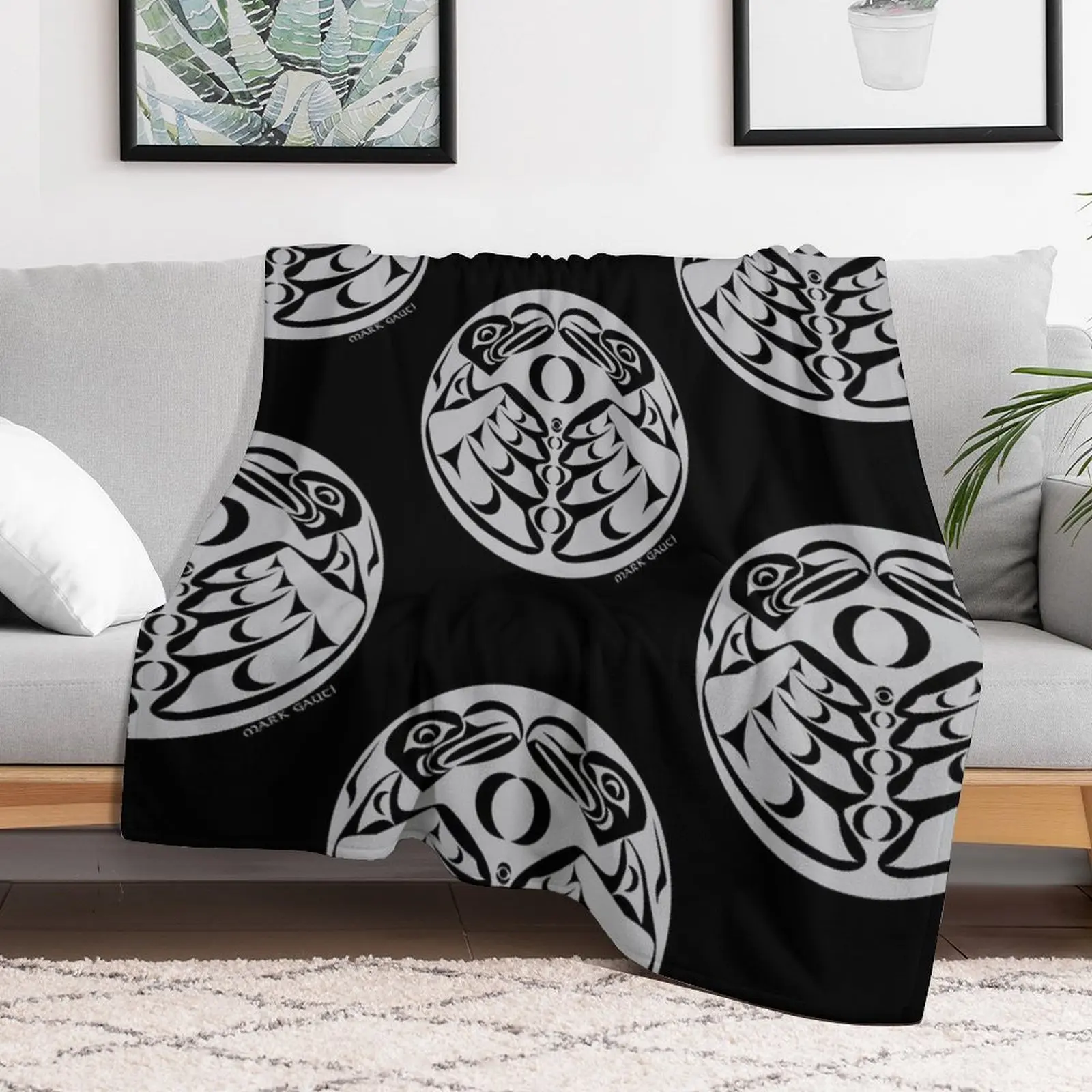 Coast Salish Eagle Throw Blanket Thermals For Travel Blankets For Bed Comforter Blankets