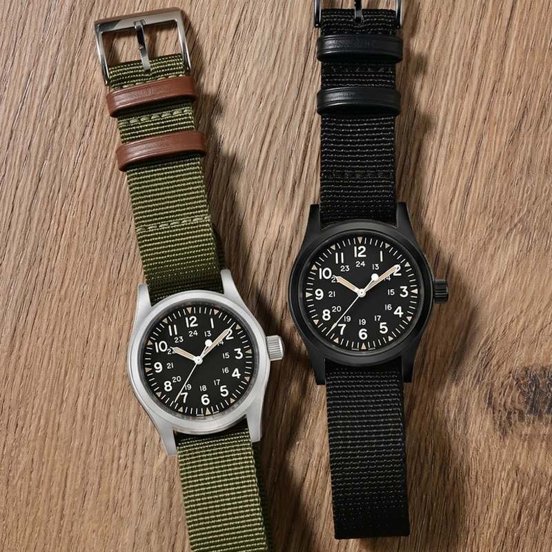 Ribbed Nylon Genuine Leather Strap for Hamilton 20mm 22mm Men Weave Canvas Universal Sport Watch Band Bracelet for Omega Seiko