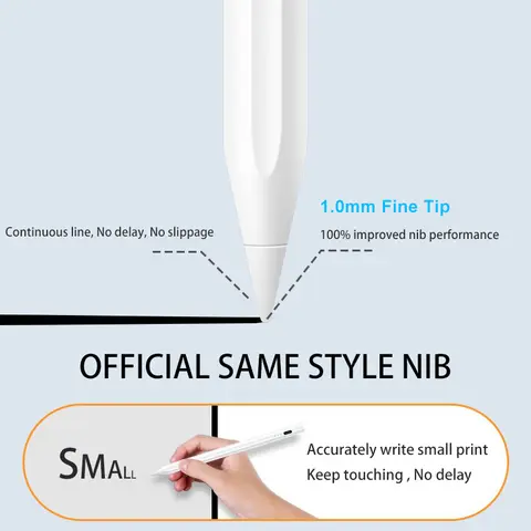 För Apple Pencil 2 1 För iPad Pencil Bluetooth Stylus Pen för iPad A16 Air 11 M2 M3 Pro 12.9 10.2 10.9 Mini 6 för Apple Pencil 10 best sales Apple iPad Penna - №2