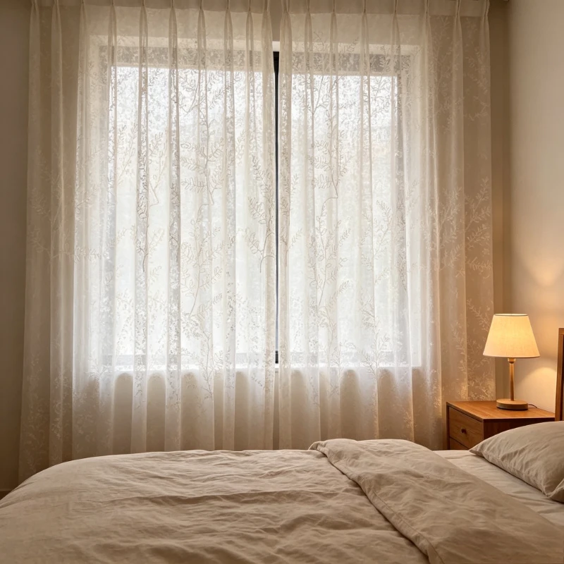 Custom Size Fashion Luxury Romantic Living Room Bedroom Balcony Hollowed-out Three-dimensional Embroidered Window Screens