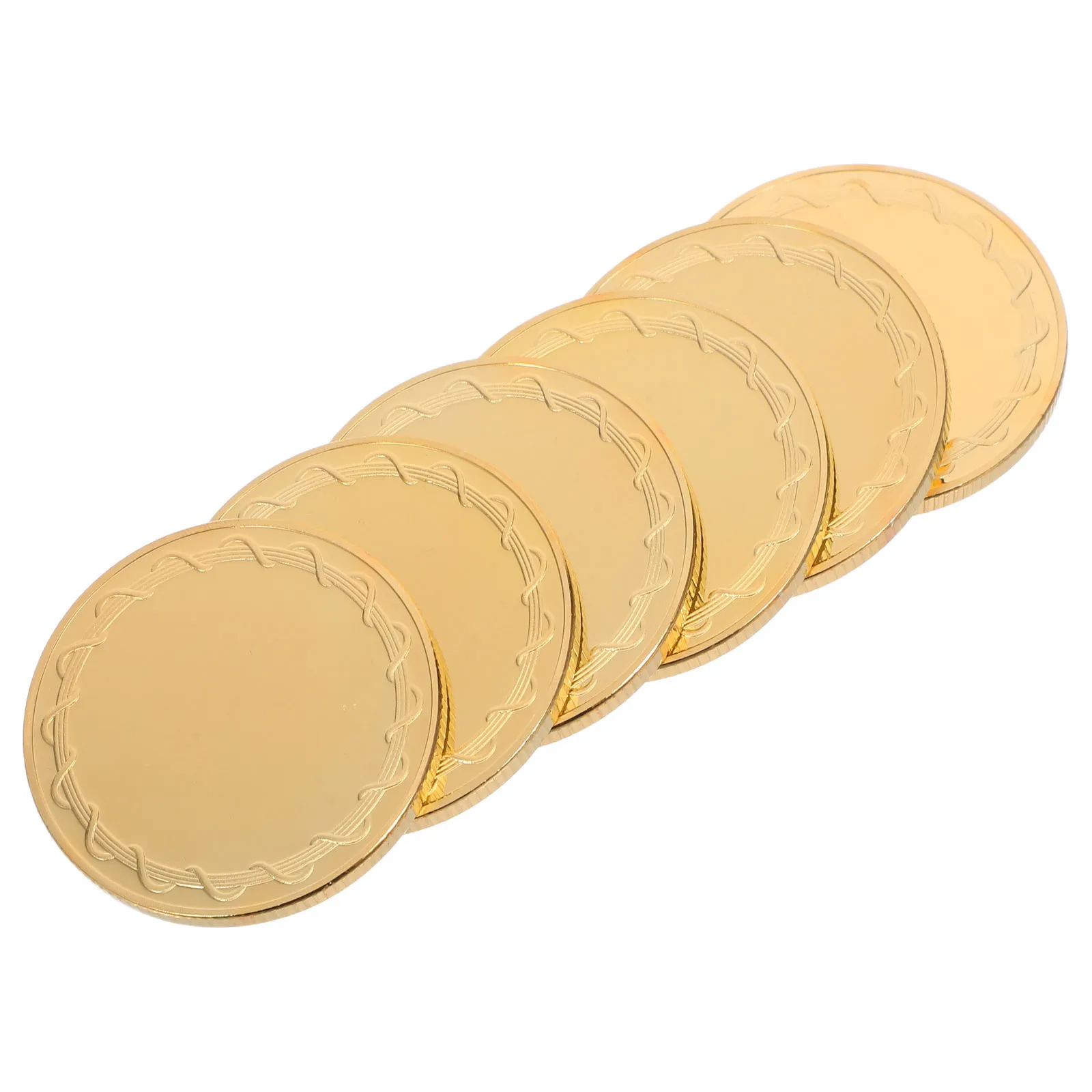 

6Pcs Blank Challenge Coin Metal Stamping Blanks Uv Printing Engraving DIY Crafts Travel Birthday Commemorative Collection
