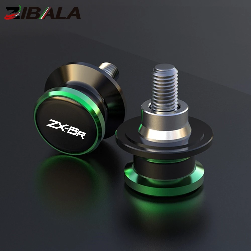 2pcs M10 Swingarm Spools For Kawasaki  Ninja ZX-6 ZX600  ZX-6RR  ZX-6RR Z ZX636  ZX6R Motorcycle Rear Slider Bobbins Accessories