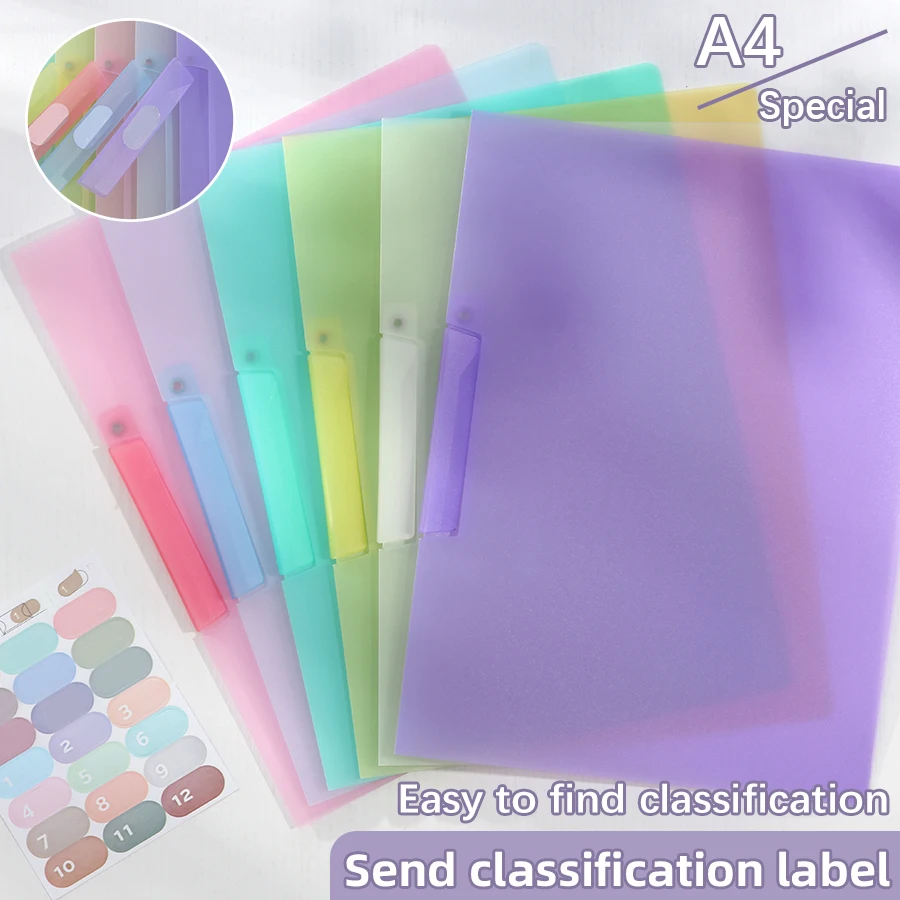 1 Set 5/6Pcs A4 Nimble Rotating File Folder Student Office Special Test Paper Report Storage Supplies