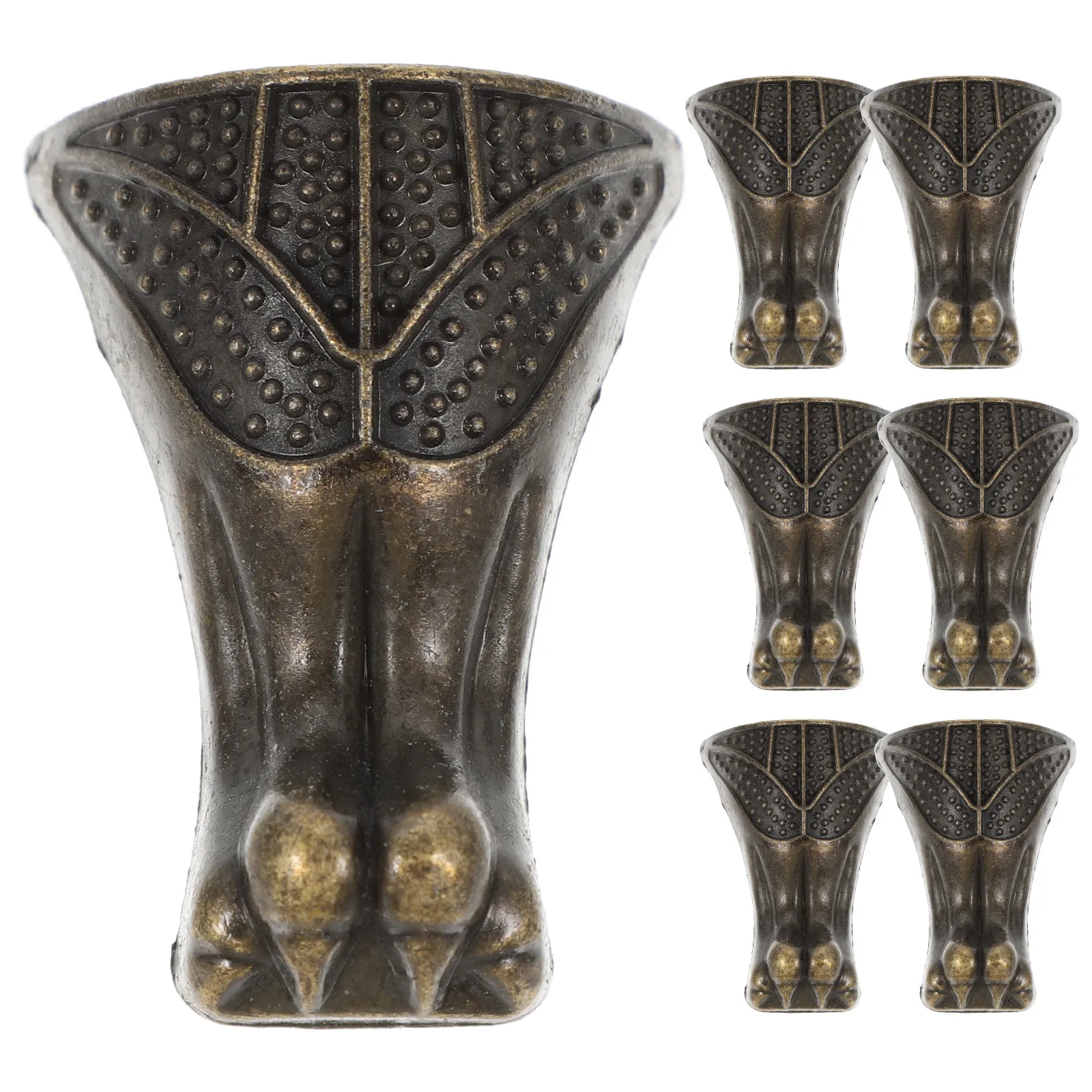 10Pcs Box Corner Protectors Wood Case Legs Zinc Alloy Jewelry Chest Feet Decorative Furniture Corner Guards for Cabinets Gift