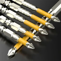 Non-slip PH2 Magnetic Batch Head Cross Screwdriver Hardness Drill Bit Screw Driver Hand Tools 25/50/65/70/90/150mm 4