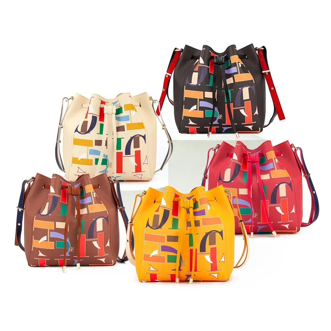 

CH Fashion Daily Commute Style Women's Bucket Bag Unique Luxury Sense Letter Print Design Women's Shoulder Bag