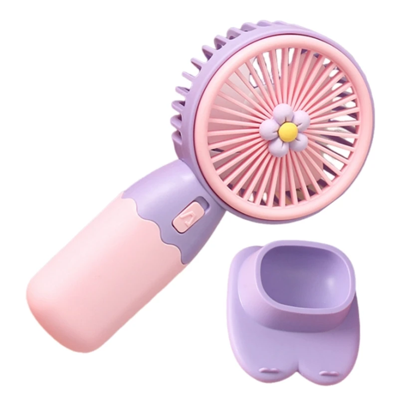 CPDD 책상 팬 소형 팬 외부 여행 팬 데스크탑 팬 전화 홀더가 있는 침실 팬