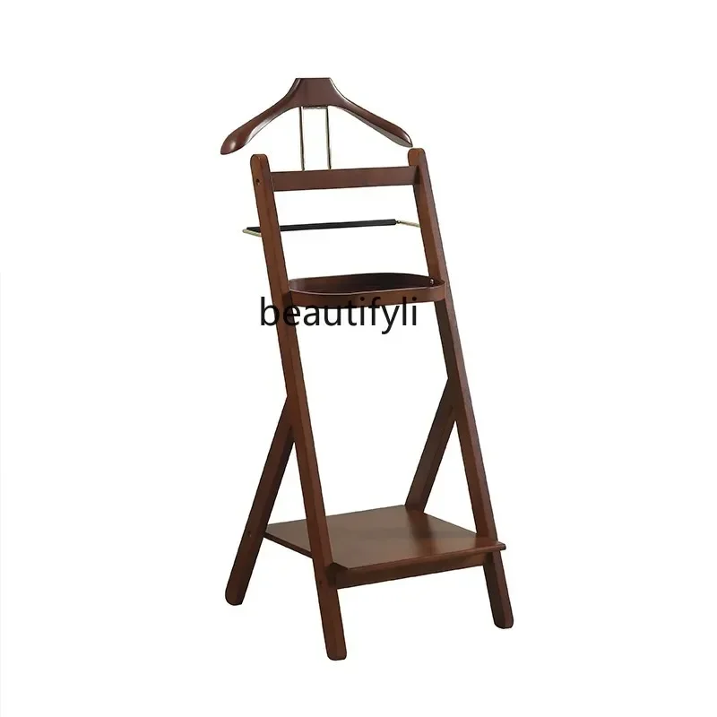 

Q181 American Solid Wood Coat and Hat Rack Floor Clothes Bedroom Suit Modern Cloth Rack Storage Rack