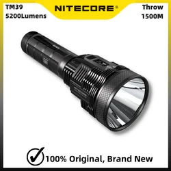 100% Original NITECORE TM39 Rechargeable Searchlight Ultra Light 5200Lumens 7 Lighting Modes Flashlight With OLED Display