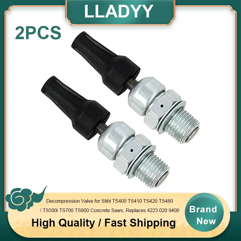 2pcs Decompression Valve for Stihl TS400 TS410 TS420 TS480i TS500i TS700 TS800 Concrete Saws, Replaces 4223 020 9400