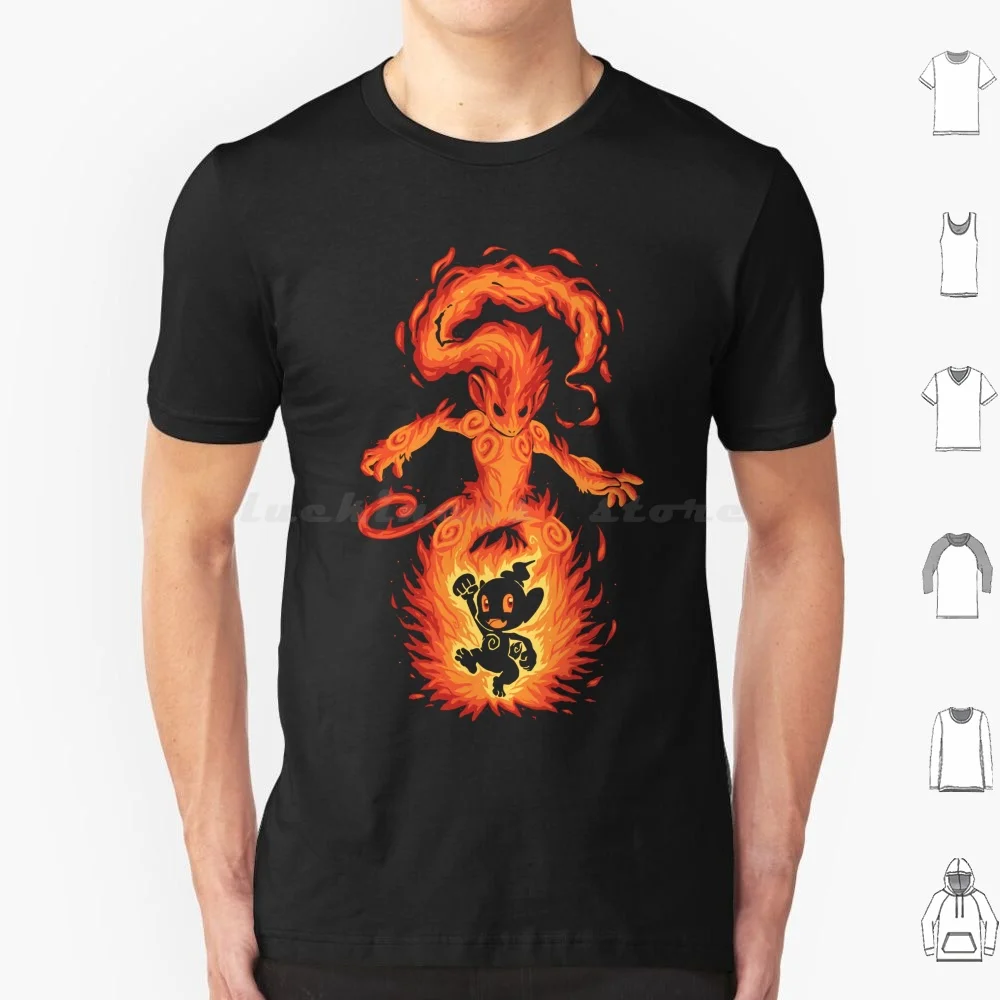 Silhouette : Fire Monkey Evolution T Shirt 6xl Cotton Cool Tee Silhouette Evolution Generation 4 Pókèmón P ? K ? Chü ? G Tort ?