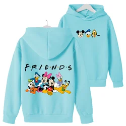 Harajuku Kids Mickey Kawaii Hoodie 2-14 Years Old Sweatshirt Spring Long Sleeve Cartoon Girls Boys Casual Clothing Tops Children