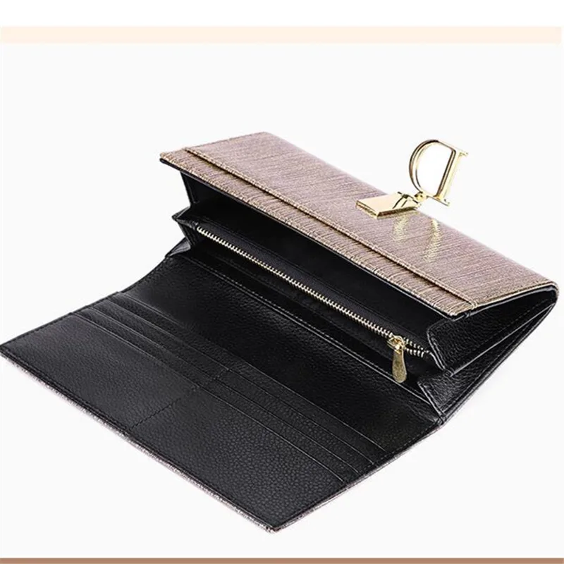 0.2Vintage Multi Card Slot Long Women's Simple Wallet Leather Versatile Double Fold Soft Leather Credit Card Zero WalletHandbags image 5