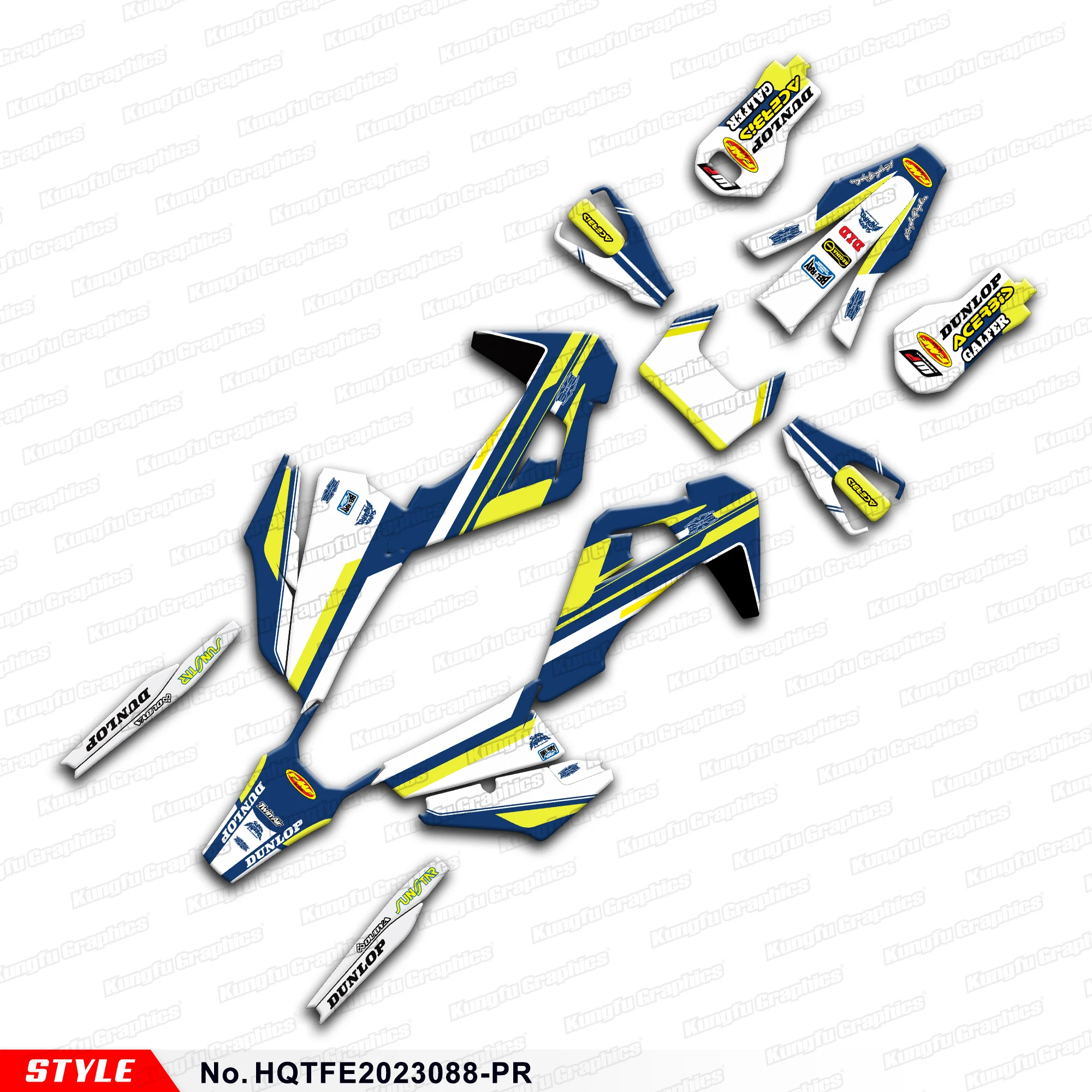 

JY Racing MX Graphics Motorcycle Stickers for Husqvarna TE FE 250 350 450 501 2019 2020 2021 2022 2023,Motocross,HQTFE2023088-PR