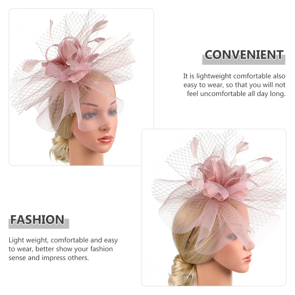 Fascinator Hat with Removable Headband and Hair Clip for Women Tea Party Wedding Cocktail 1920S Vintage Church Halloween