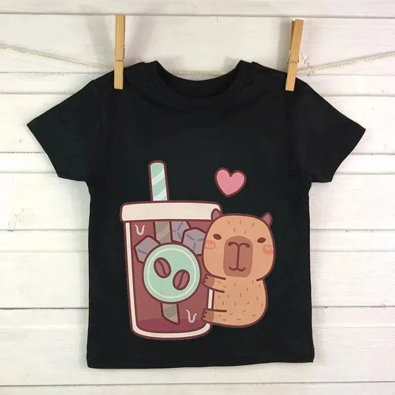 

Summer Short Sleeved Dolphin Love Cotton Children's Tshirt Animal Cartoon Children's Clothing Baby Men and Women Cute Casual Top