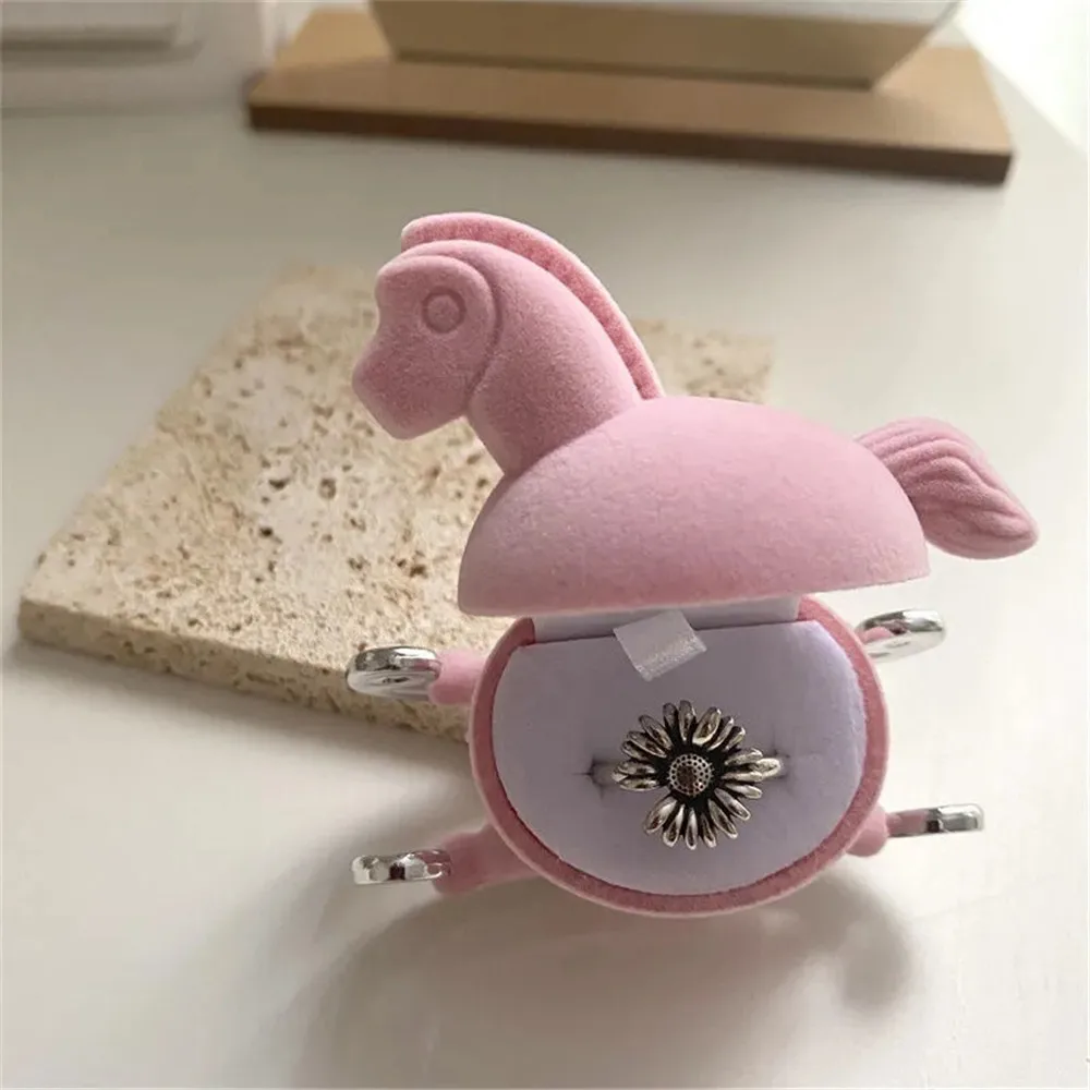 Jewelry Box Ring  Storage Container Ring Holder Cute Horse Shape Earring Organizer For Wedding Ceremony Gift For Horse